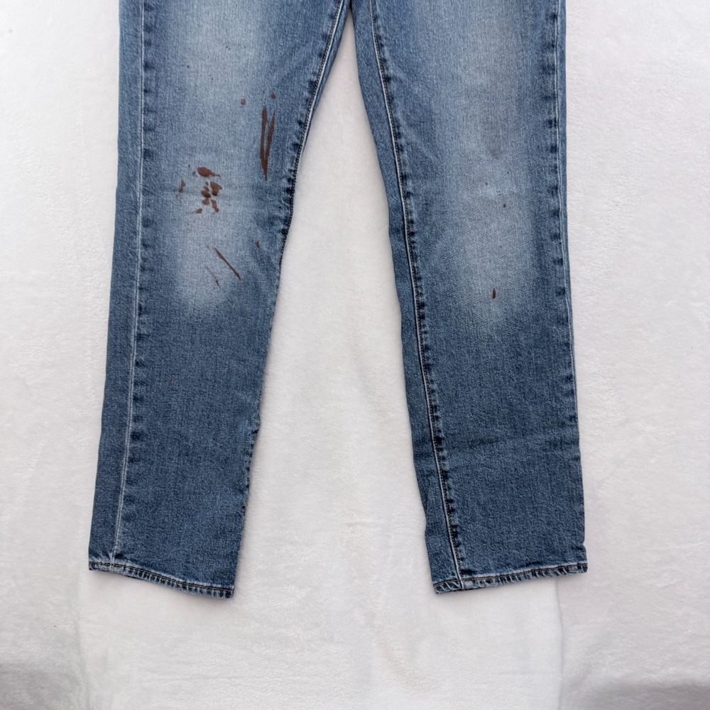 Levis 513 Jeans Mens 34x30 Blue Slim Straight Stretch Whisker - Picture 10 of 13